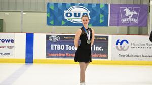 Rebecca Brown with silver medal