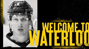 A graphic with a photo of Kyle Sonnenburg, and the caption Welcome to Waterloo